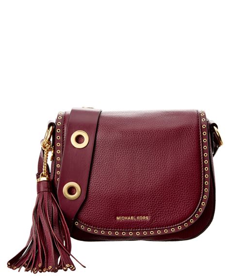 michael michael kors brooklyn medium leather saddlebag|Brooklyn Medium Leather Saddlebag .